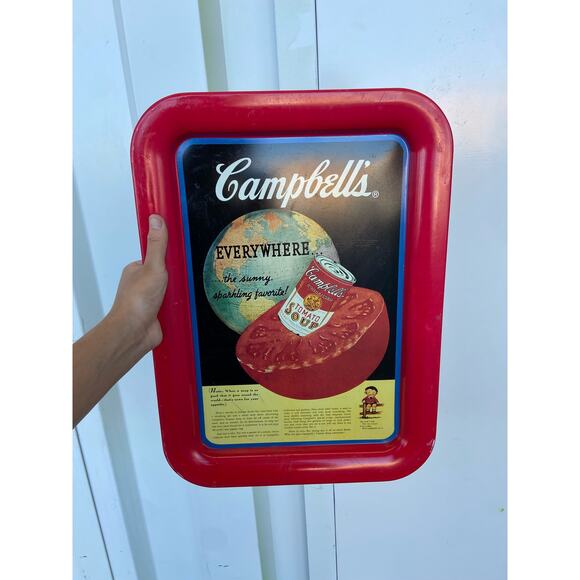 RED VINTAGE 1994 CAMPBELL'S SERVING TRAY TOMATO SOUP ADVERTISING PRE-OWNED - Picture 11 of 11